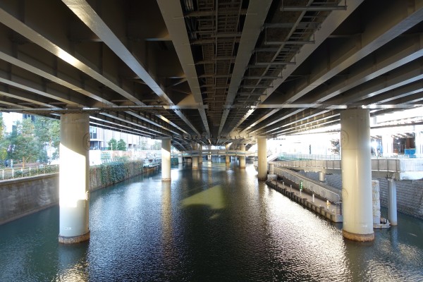 仲通り散歩橋遠景